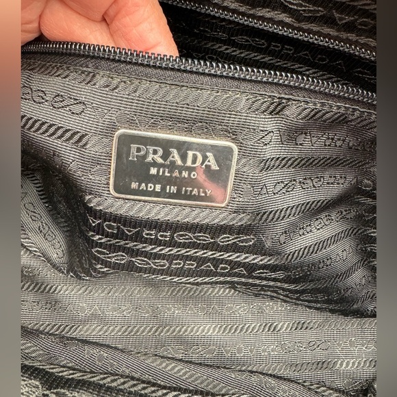 Prada - Authentic - Tessuto City Bag - Black Canvas with Lock & Key - Picture 14 of 16